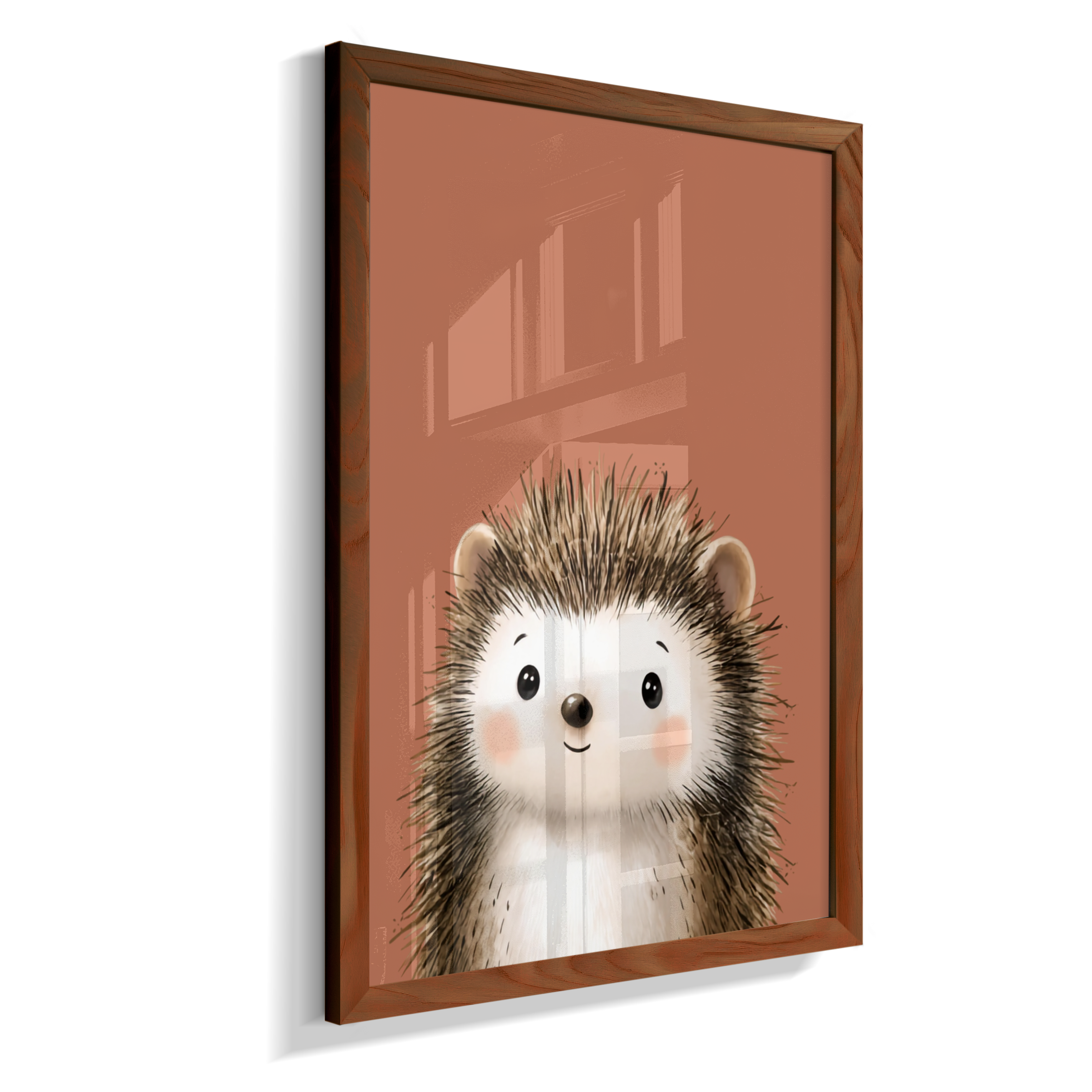 Porco espinho perfil (fundo rose)