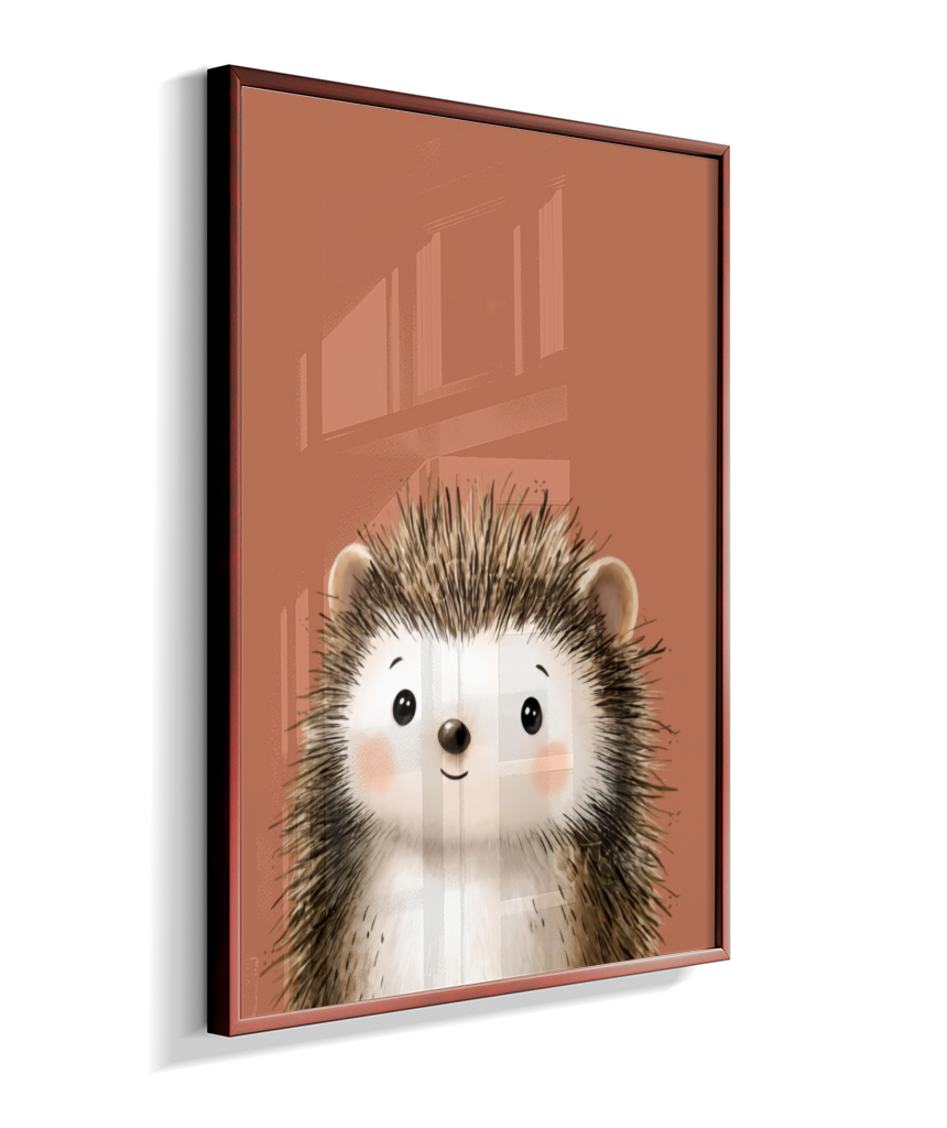 Porco espinho perfil (fundo rose)