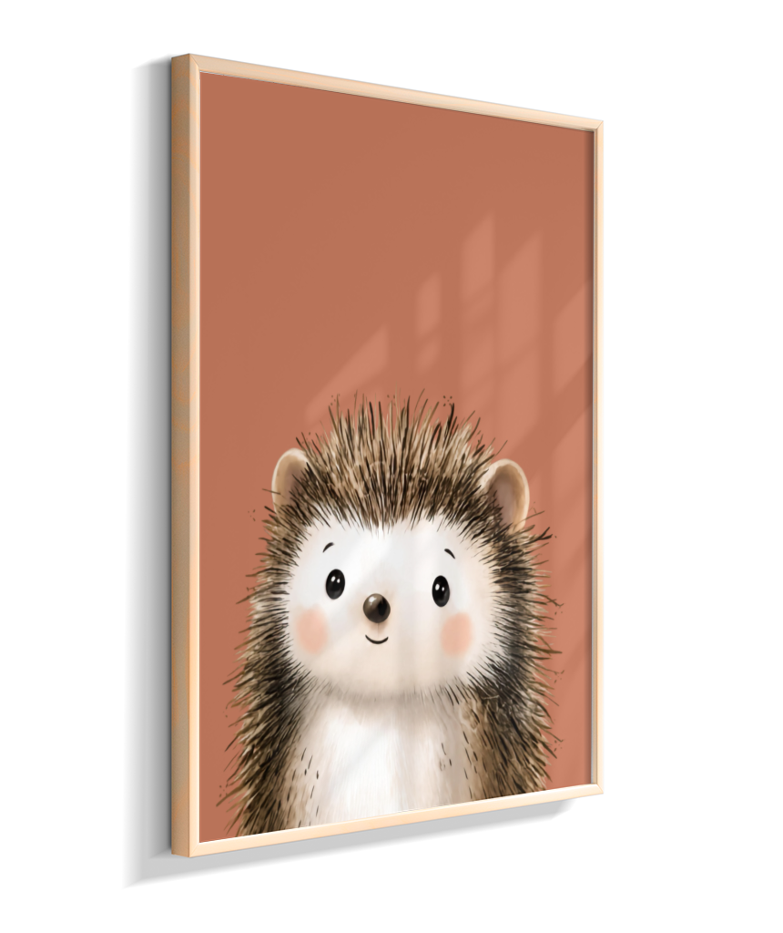 Porco espinho perfil (fundo rose)