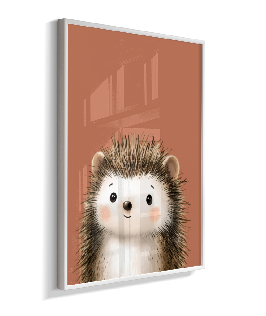 Porco espinho perfil (fundo rose)