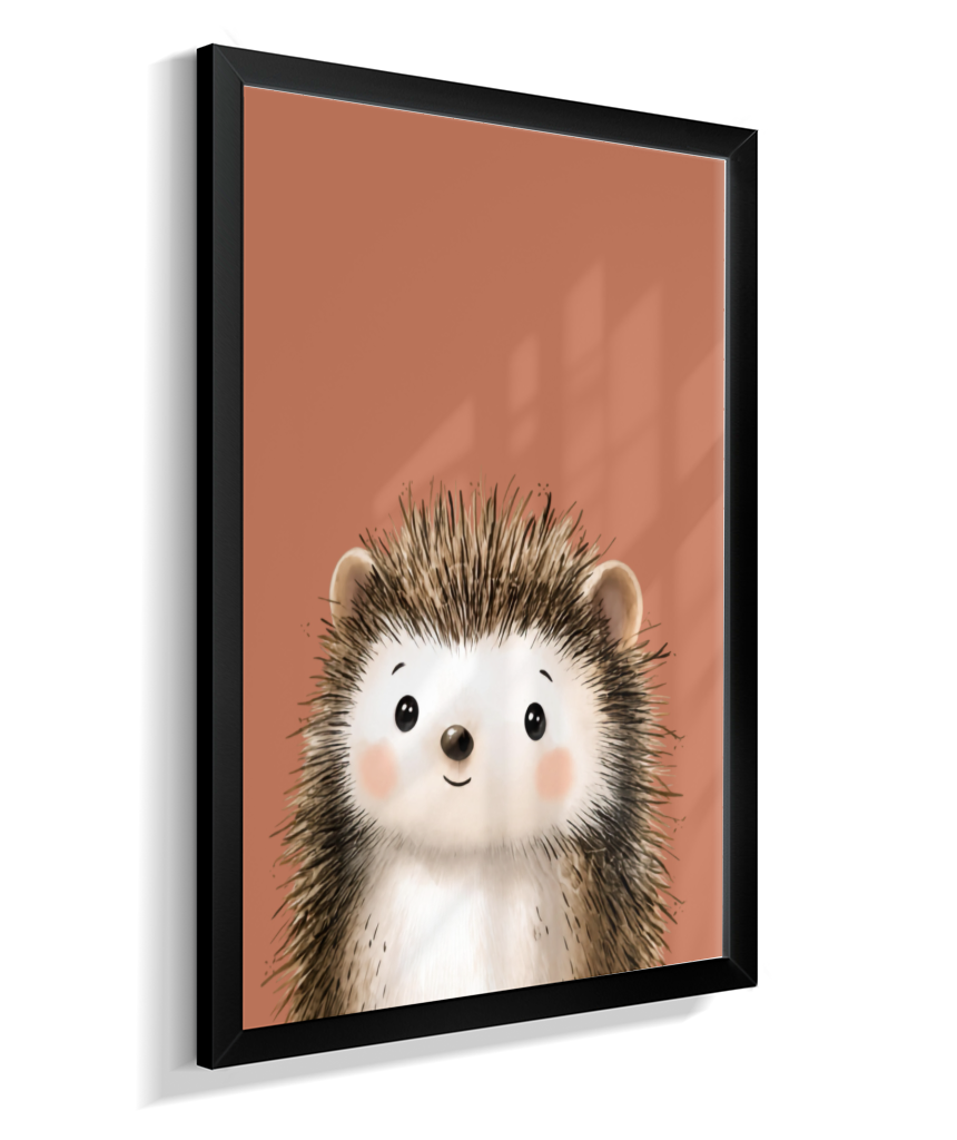 Porco espinho perfil (fundo rose)