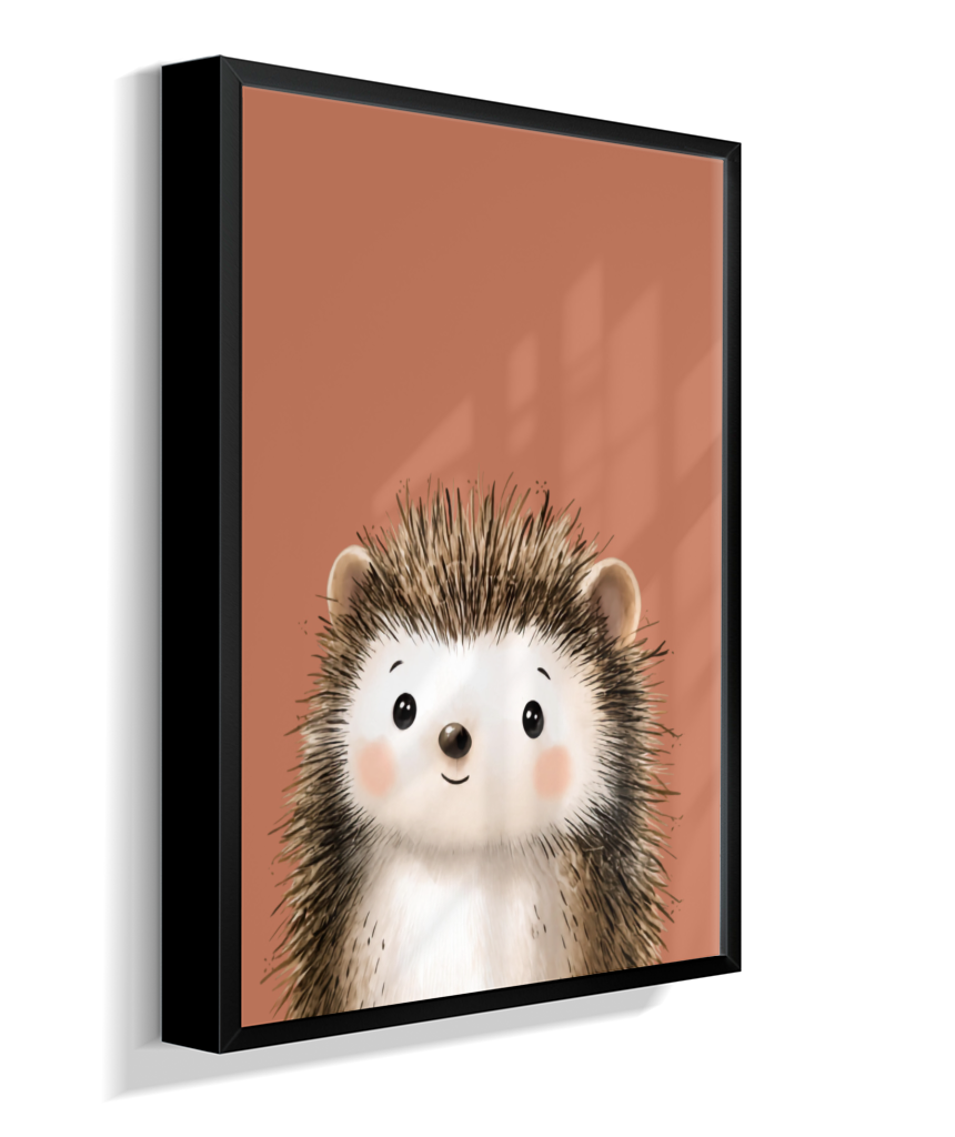 Porco espinho perfil (fundo rose)