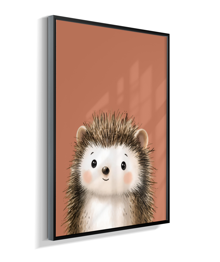Porco espinho perfil (fundo rose)