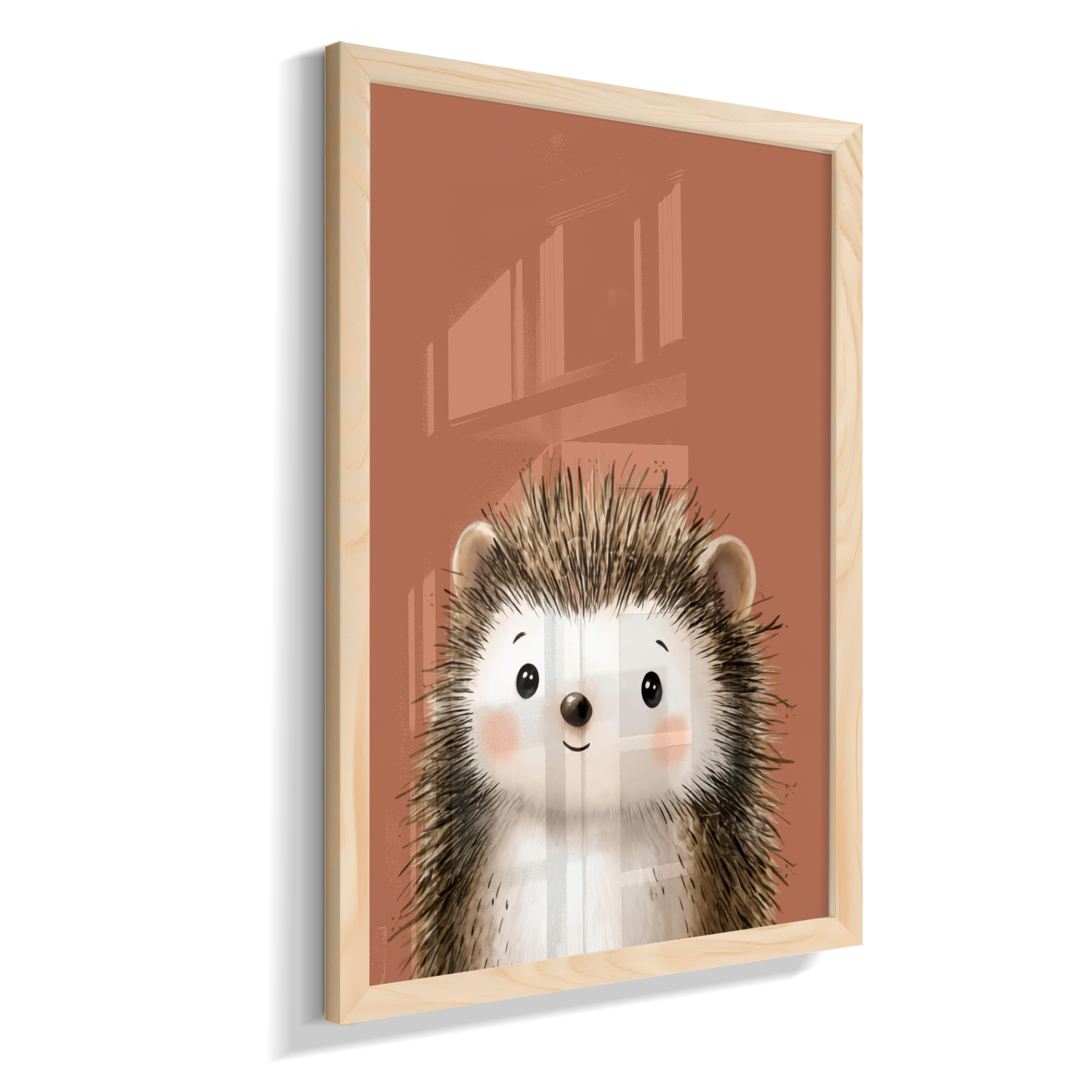 Porco espinho perfil (fundo rose)
