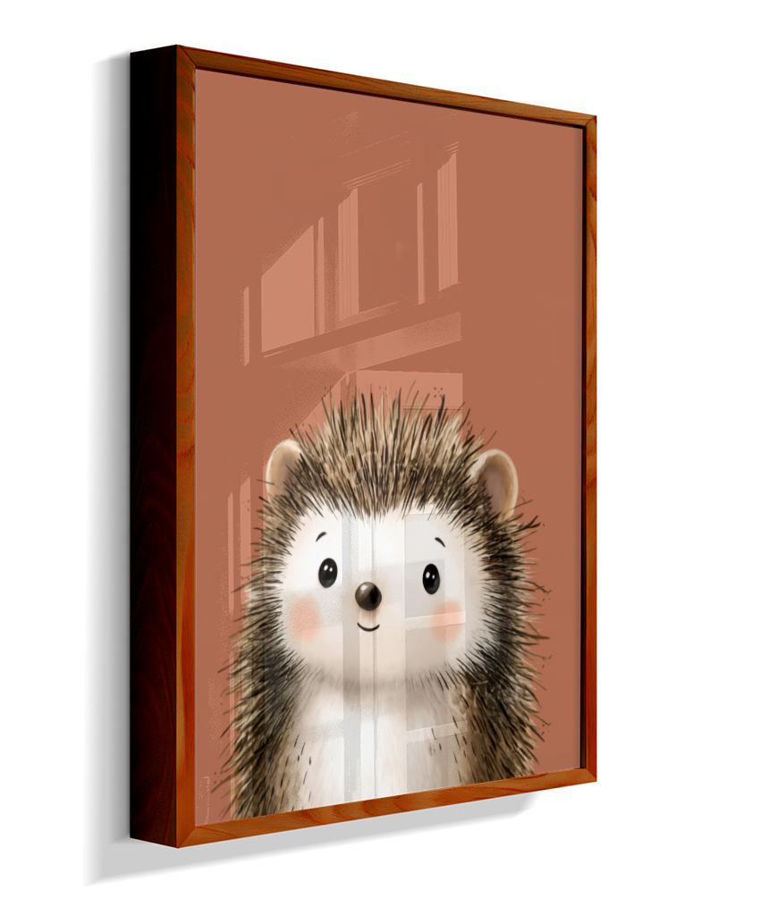 Porco espinho perfil (fundo rose)