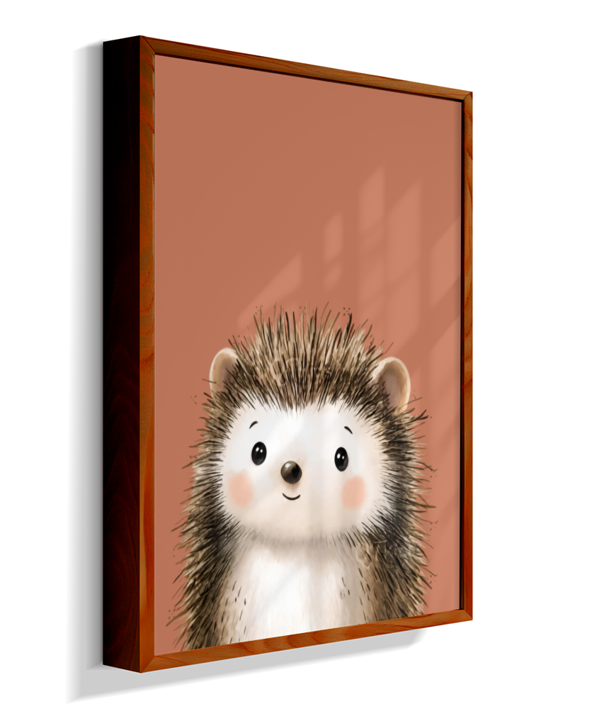 Porco espinho perfil (fundo rose)