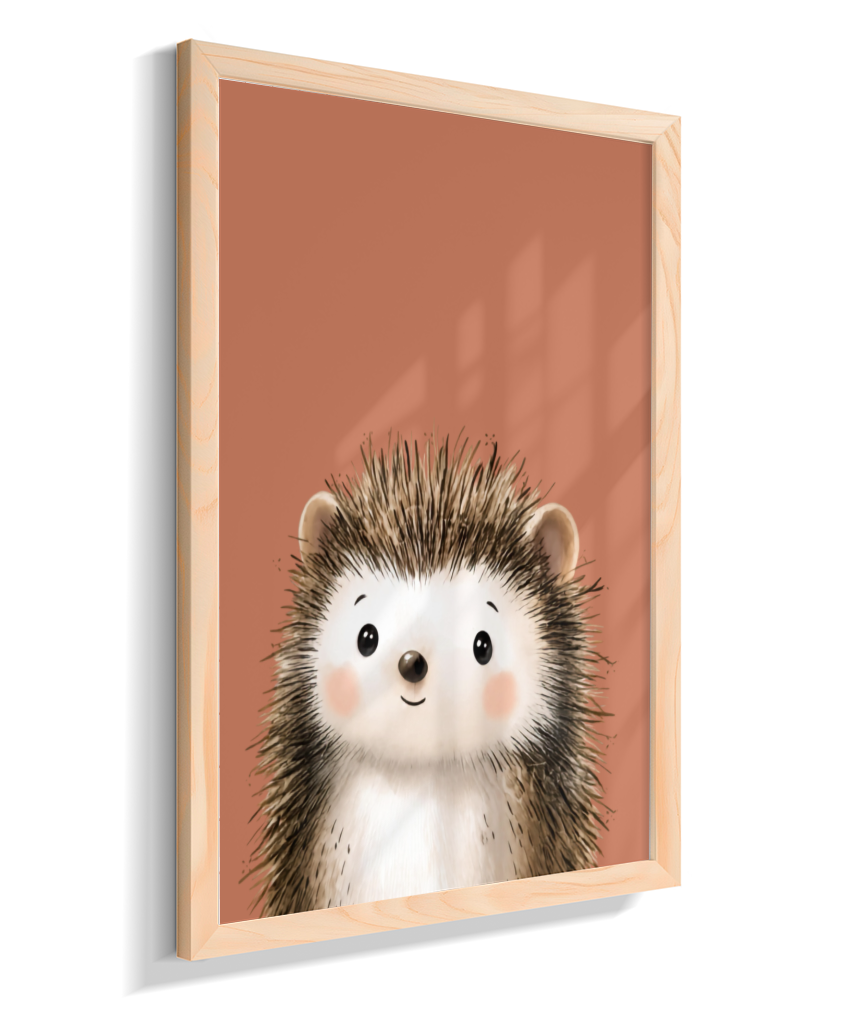 Porco espinho perfil (fundo rose)