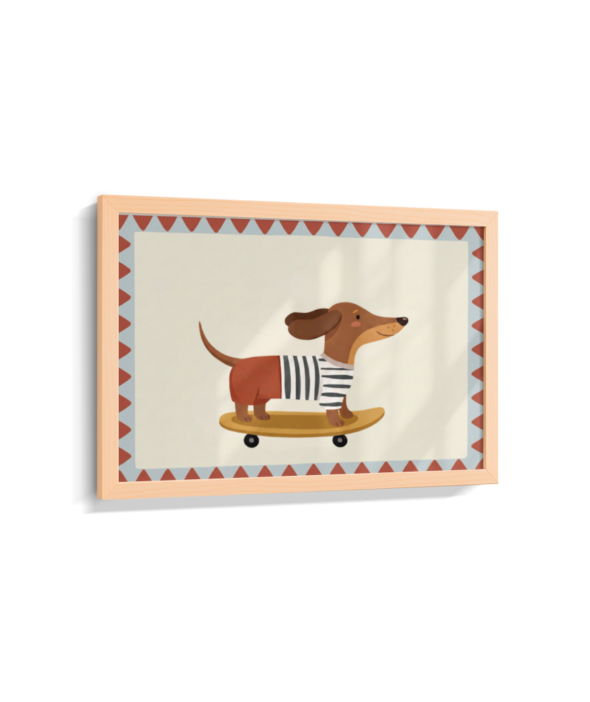 Cachorro salsinha no skate (horizontal)