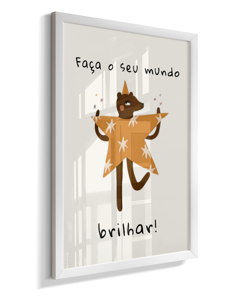 Faça o seu mundo brilhar (amigos lúdicos offwhite)