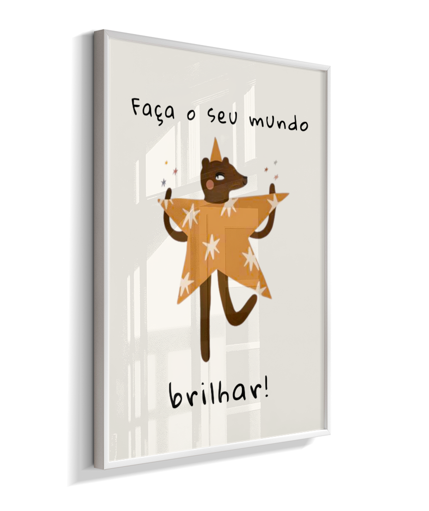 Faça o seu mundo brilhar (amigos lúdicos offwhite)