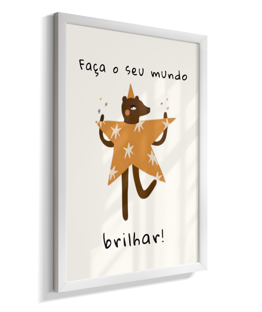 Faça o seu mundo brilhar (amigos lúdicos offwhite)