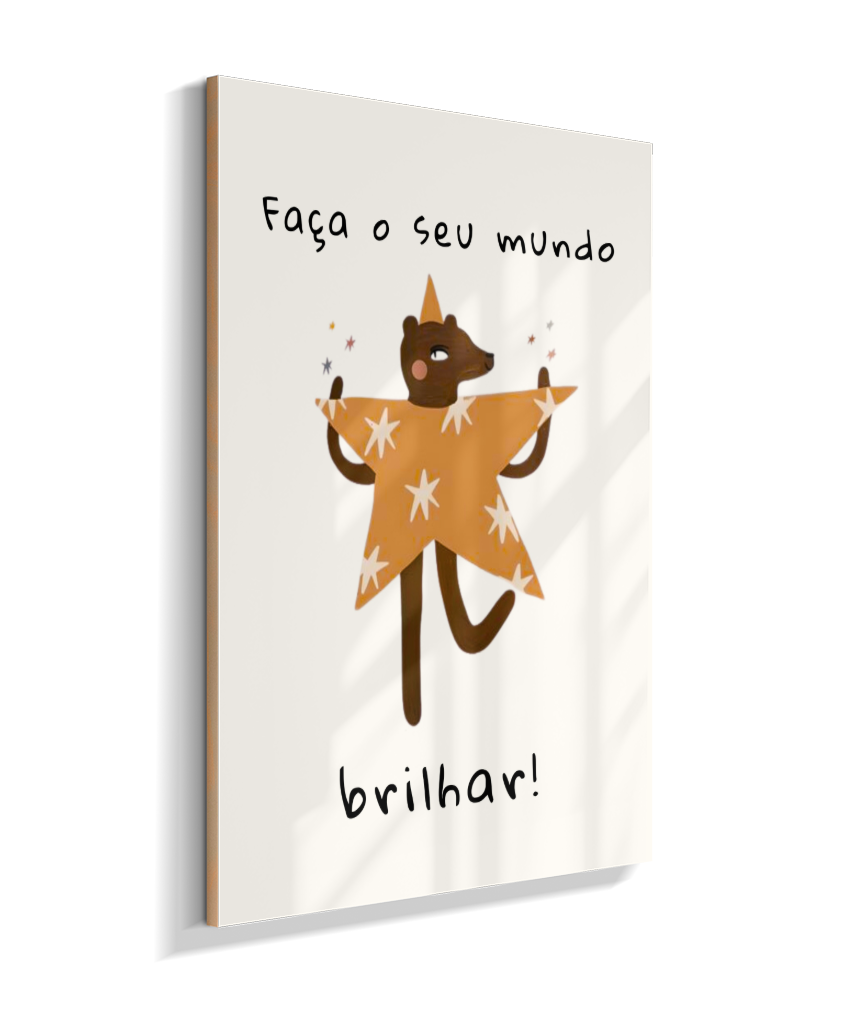 Faça o seu mundo brilhar (amigos lúdicos offwhite)