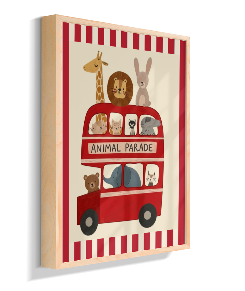 Ônibus com animais (listras do circo)