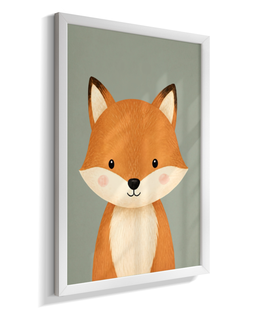 Raposa perfil (fundo azul)