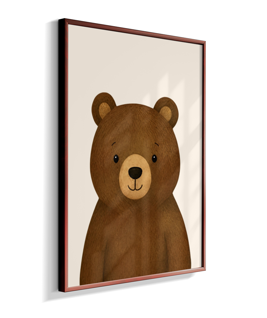 Urso perfil (fundo bege)