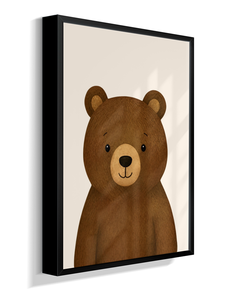 Urso perfil (fundo bege)