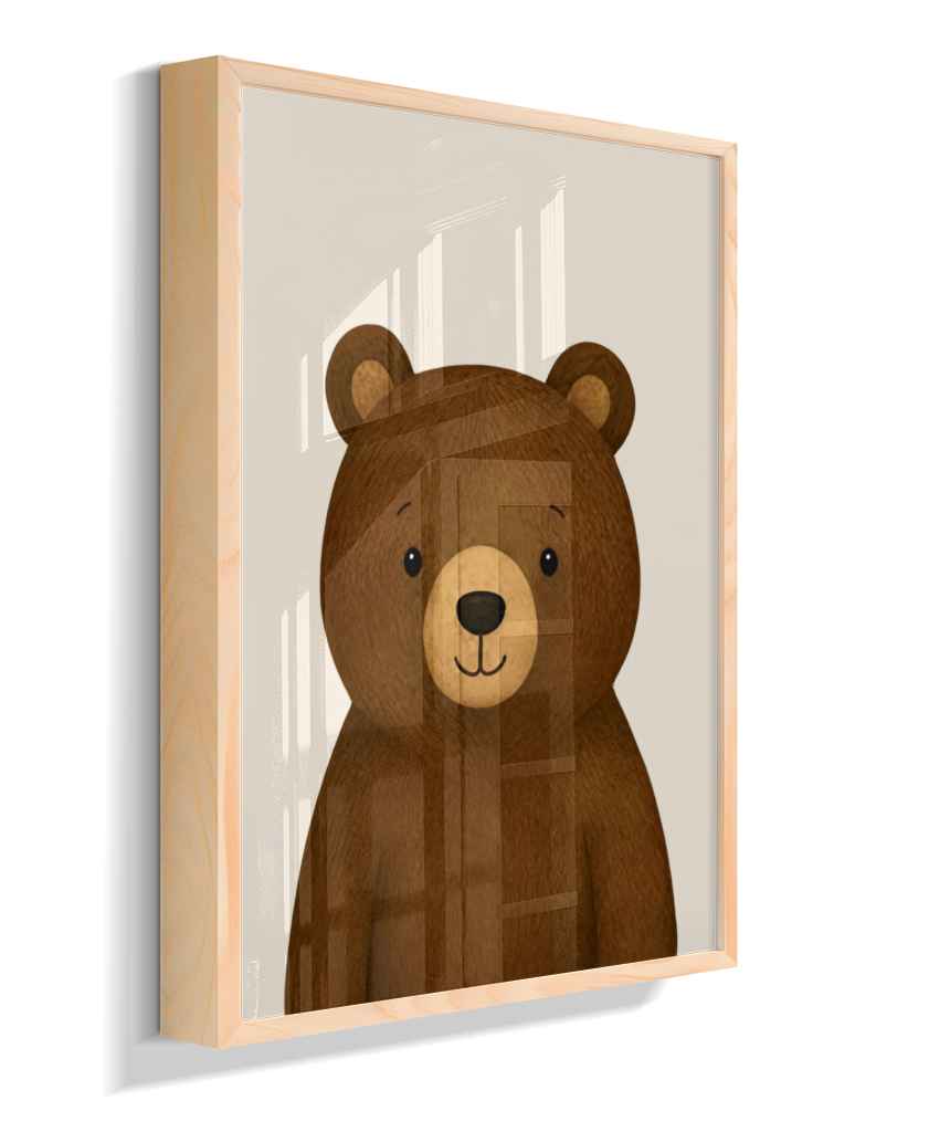 Urso perfil (fundo bege)