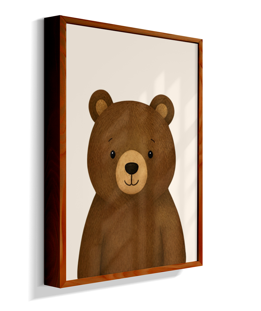 Urso perfil (fundo bege)