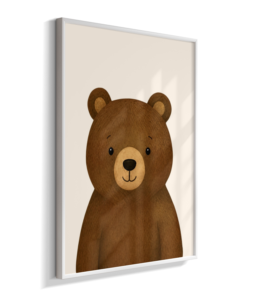 Urso perfil (fundo bege)