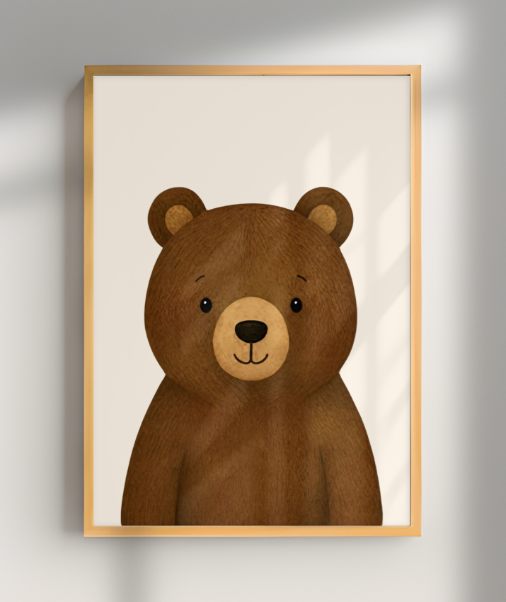 Urso perfil (fundo bege)