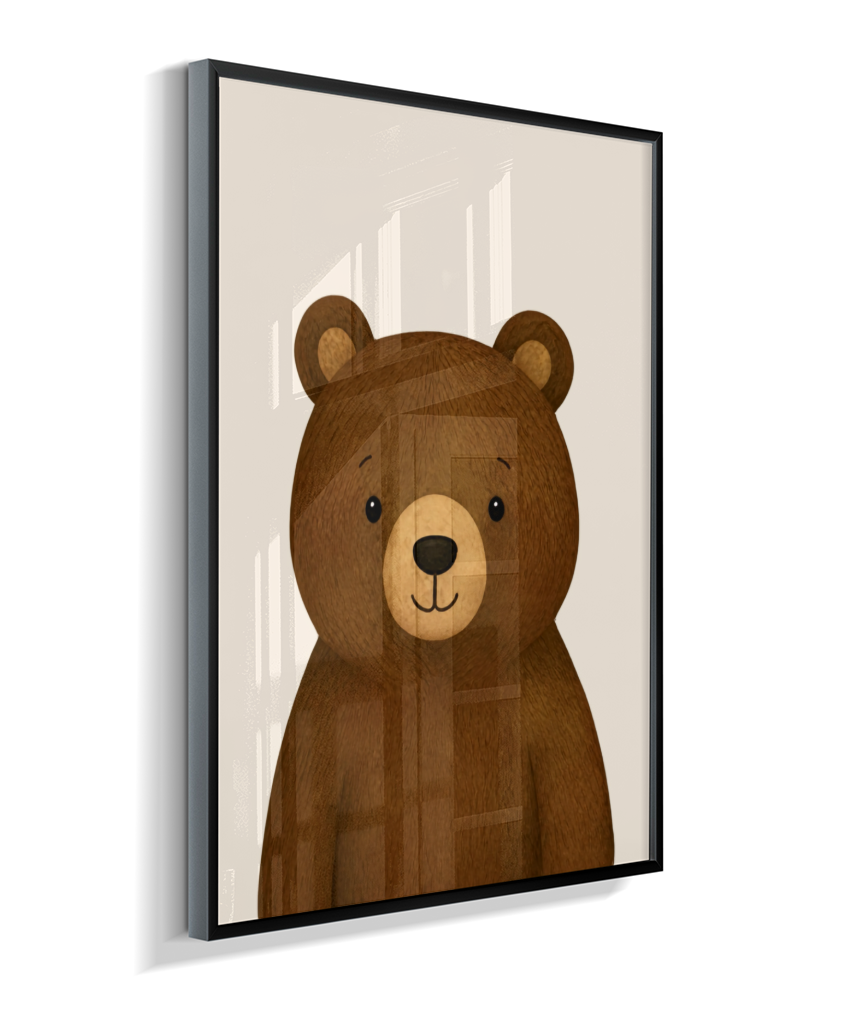 Urso perfil (fundo bege)