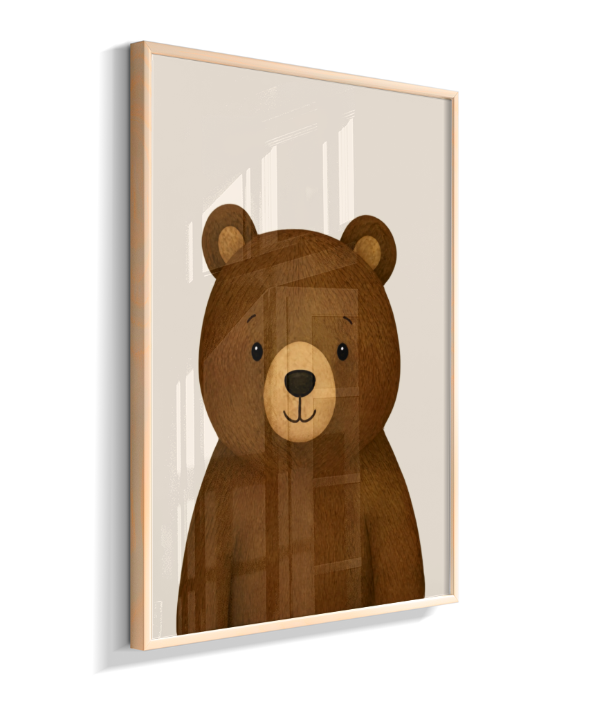 Urso perfil (fundo bege)