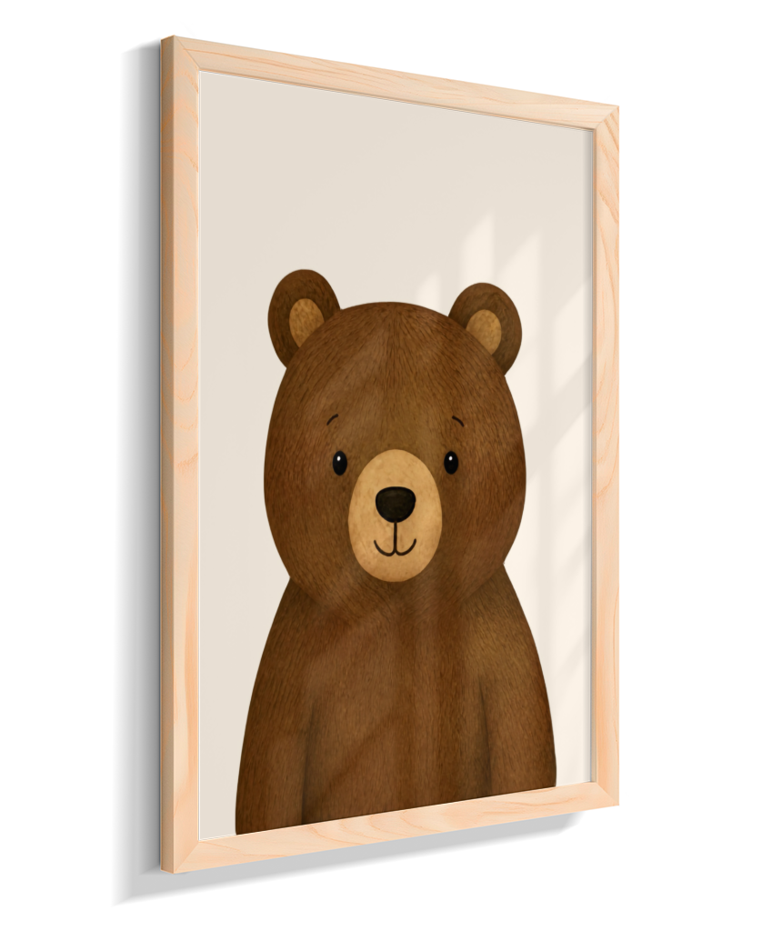 Urso perfil (fundo bege)