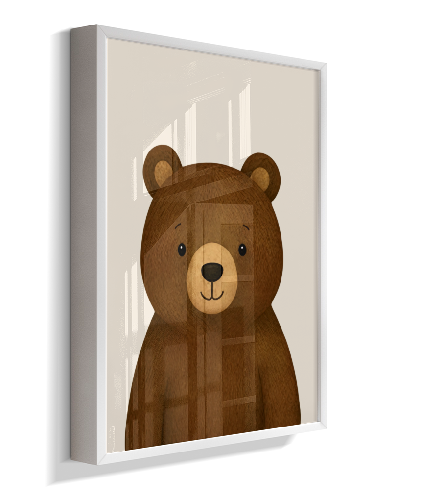 Urso perfil (fundo bege)