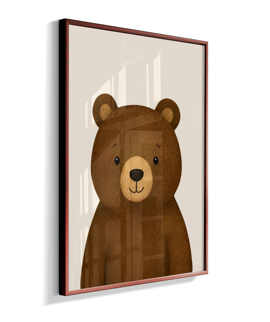 Urso perfil (fundo bege)