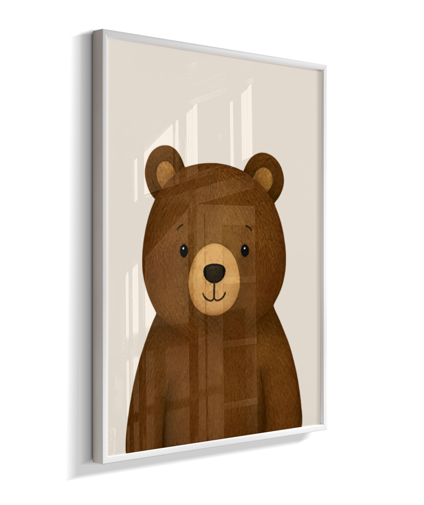 Urso perfil (fundo bege)