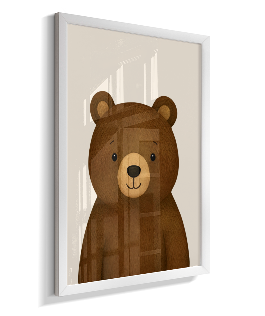 Urso perfil (fundo bege)