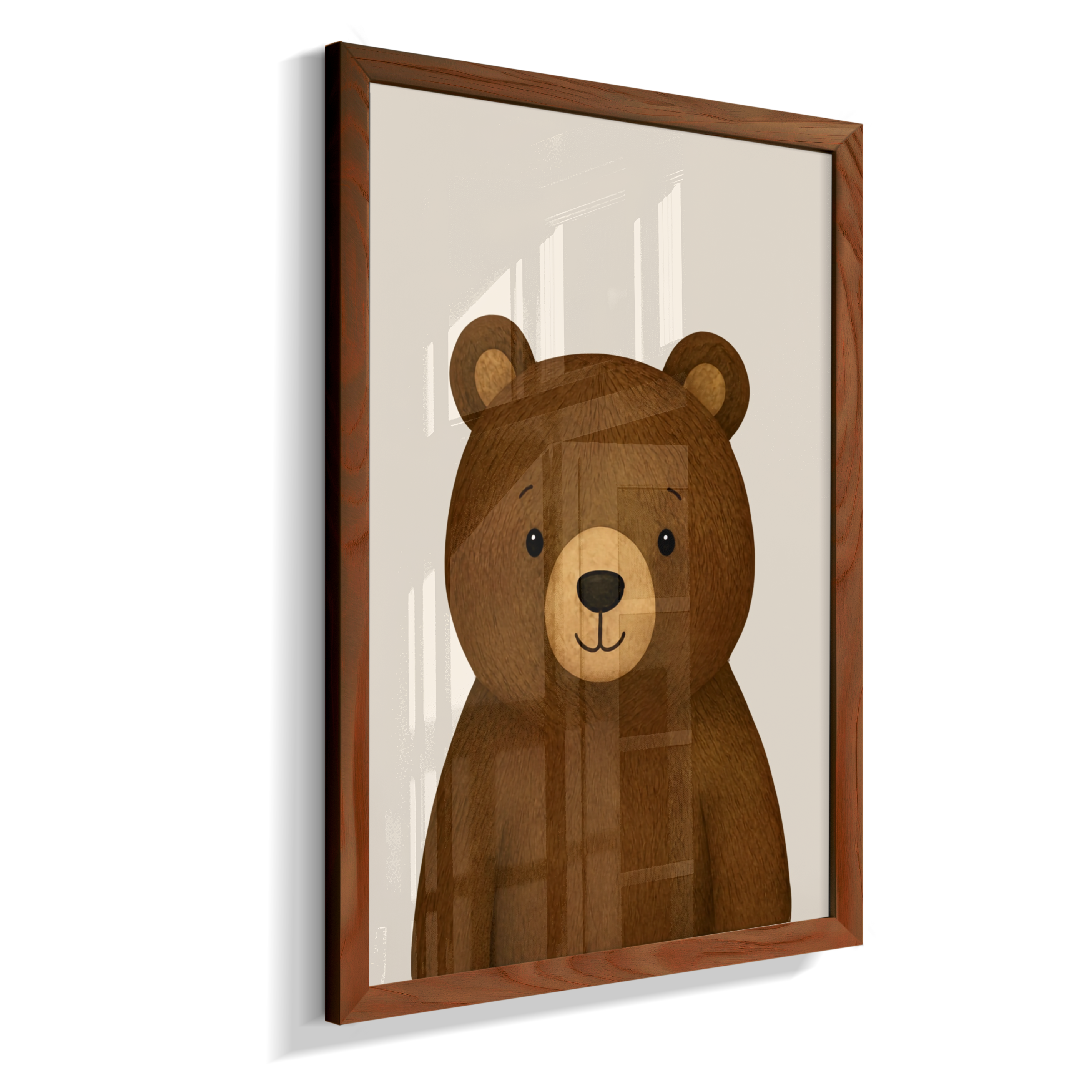Urso perfil (fundo bege)
