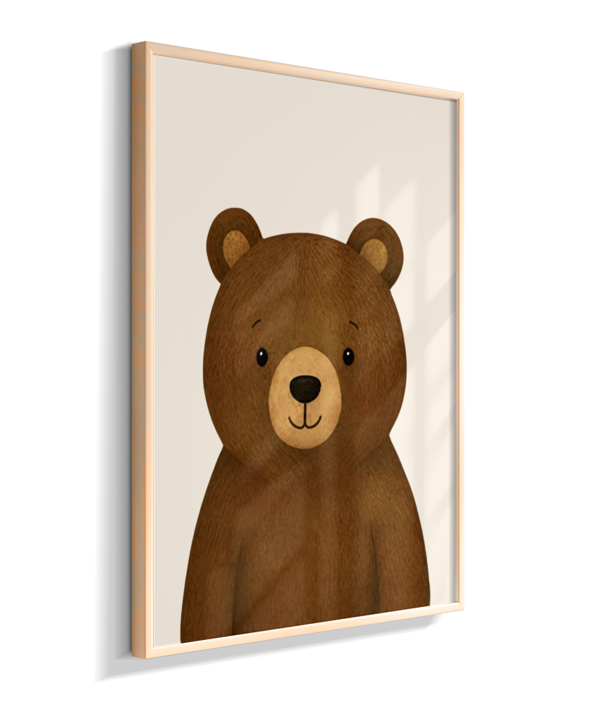 Urso perfil (fundo bege)
