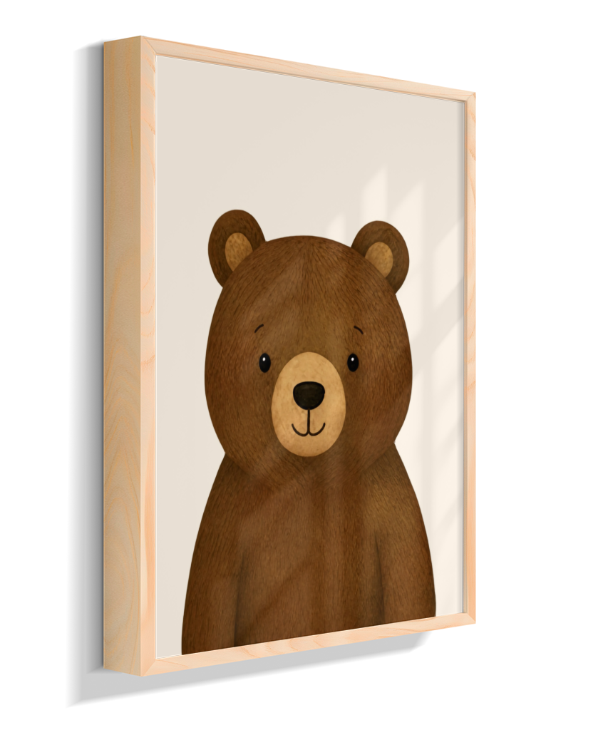 Urso perfil (fundo bege)