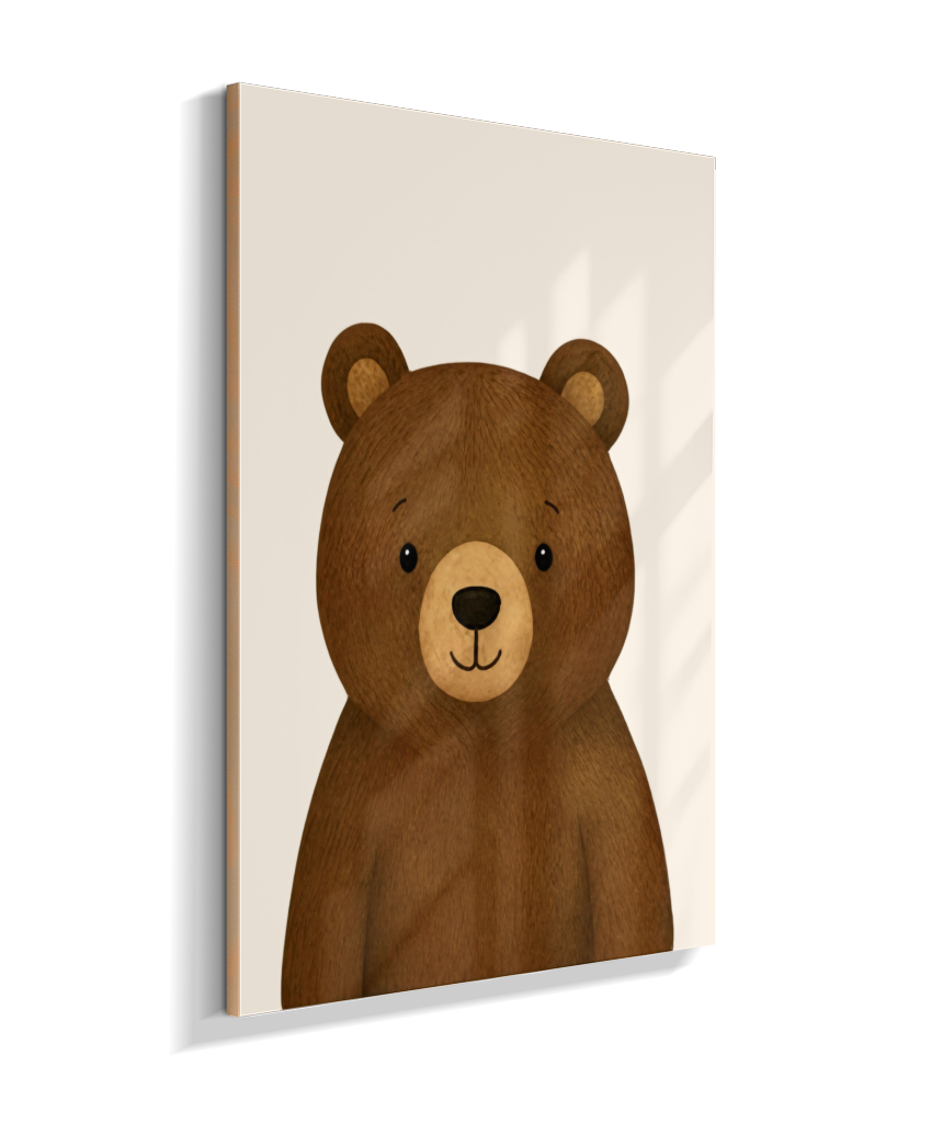 Urso perfil (fundo bege)