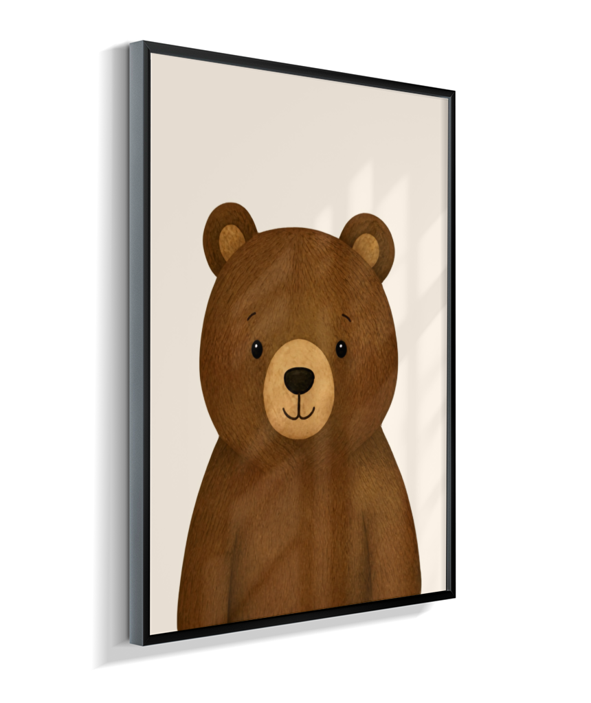 Urso perfil (fundo bege)
