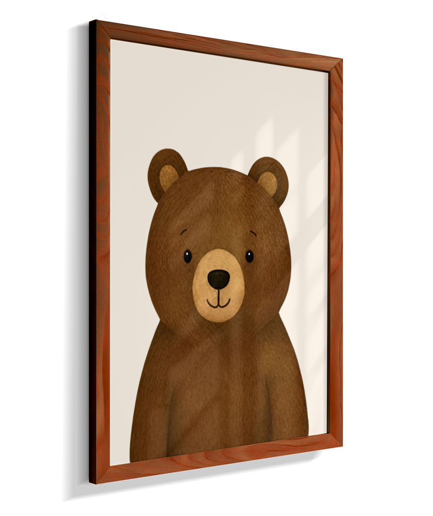 Urso perfil (fundo bege)