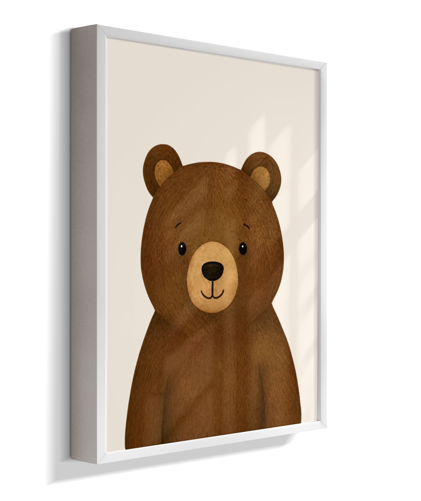 Urso perfil (fundo bege)