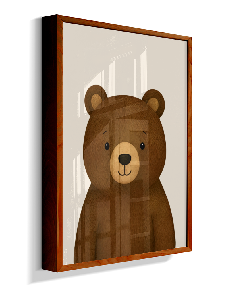 Urso perfil (fundo bege)