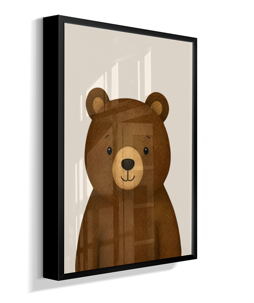 Urso perfil (fundo bege)
