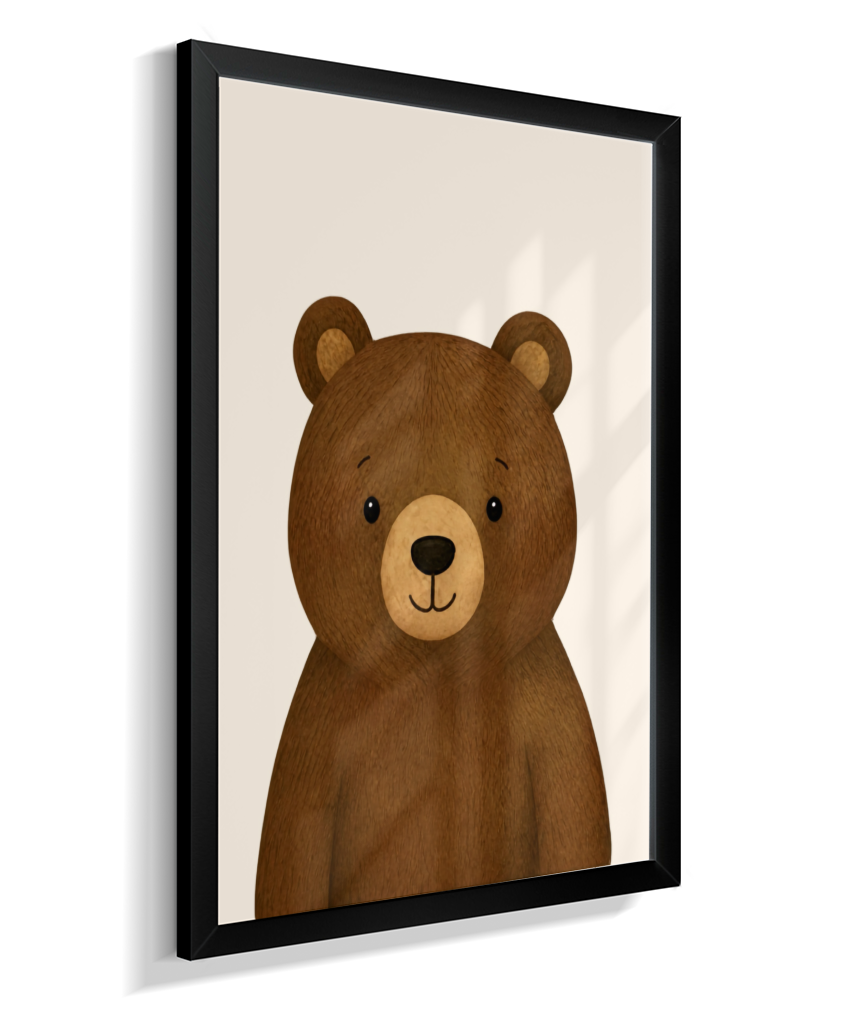 Urso perfil (fundo bege)