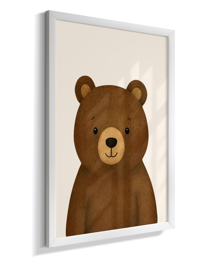 Urso perfil (fundo bege)