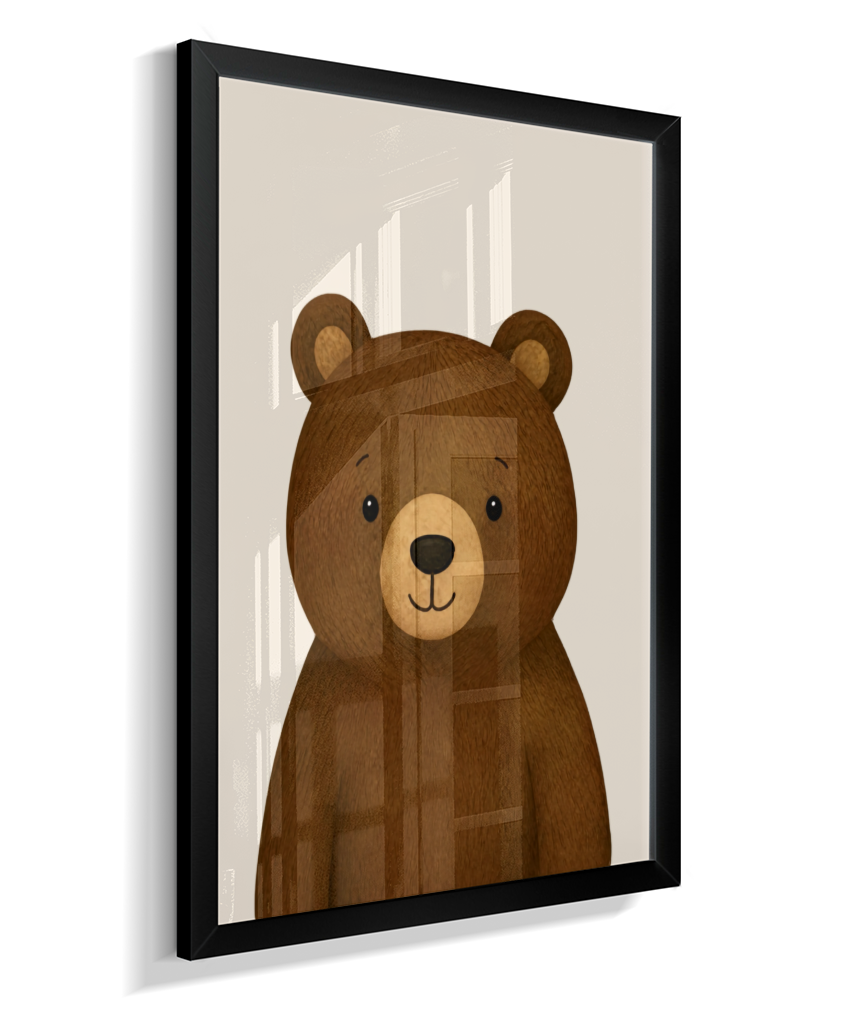Urso perfil (fundo bege)