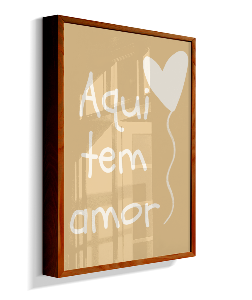 Aqui tem amor (amarela com coração)