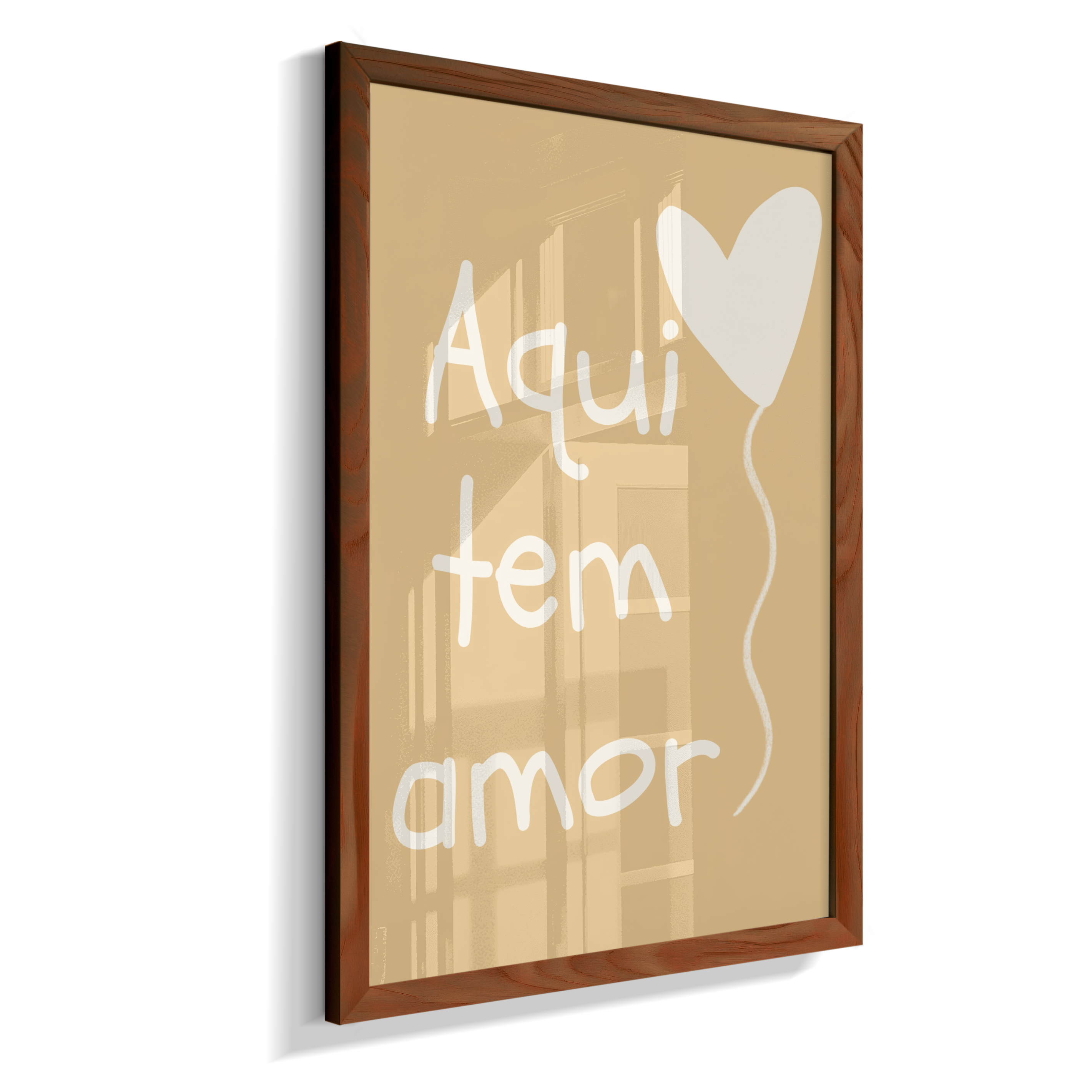 Aqui tem amor (amarela com coração)