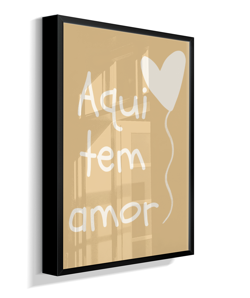 Aqui tem amor (amarela com coração)