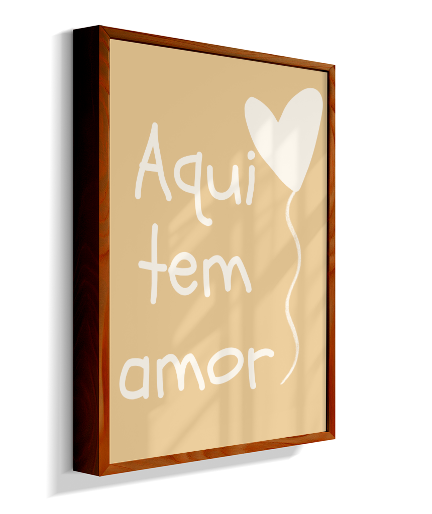Aqui tem amor (amarela com coração)