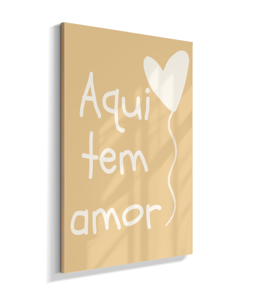 Aqui tem amor (amarela com coração)