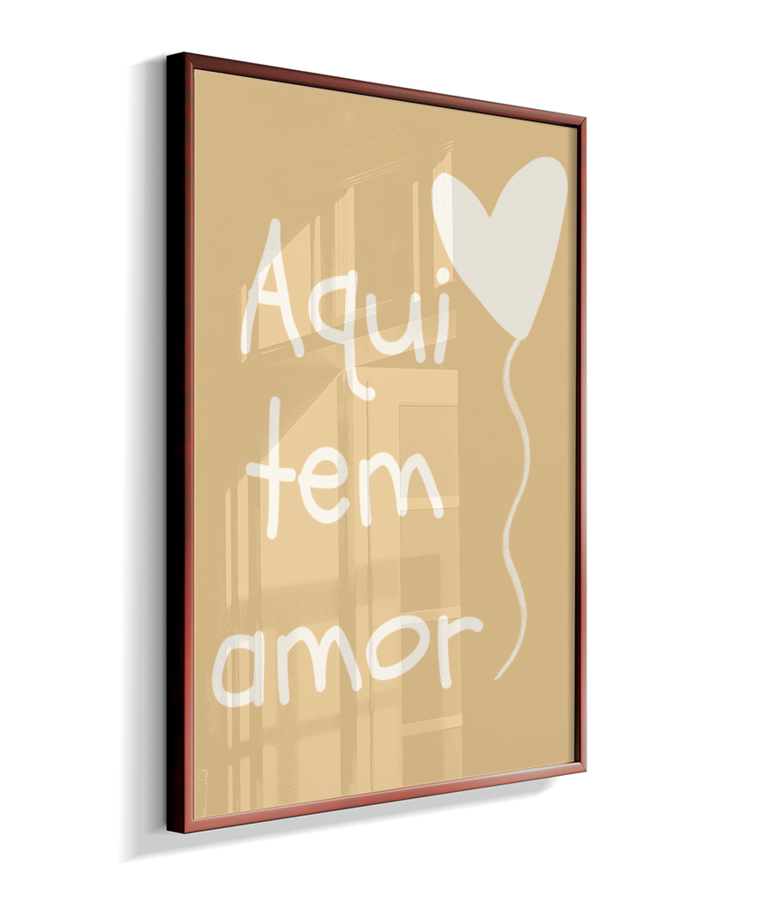 Aqui tem amor (amarela com coração)