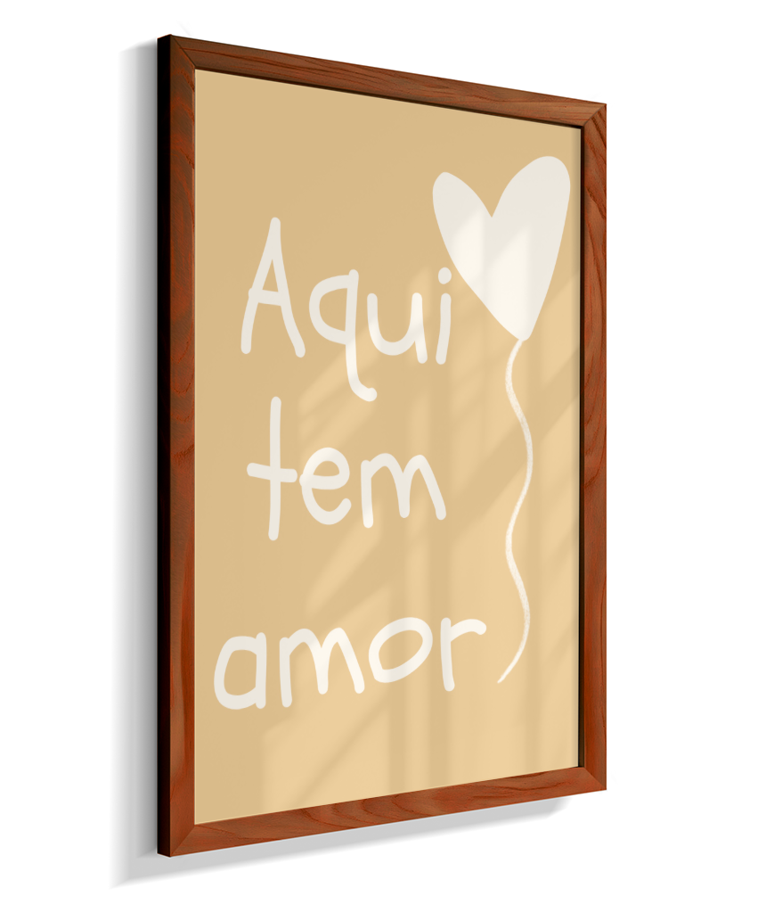 Aqui tem amor (amarela com coração)